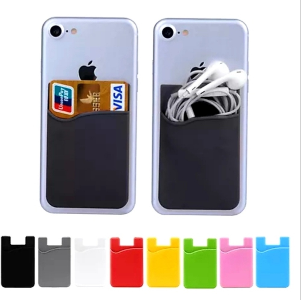Cell phone adhesive card holder cover